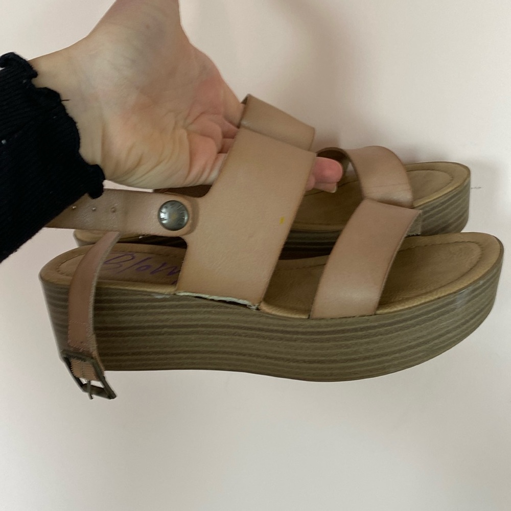 Blush platform sandals